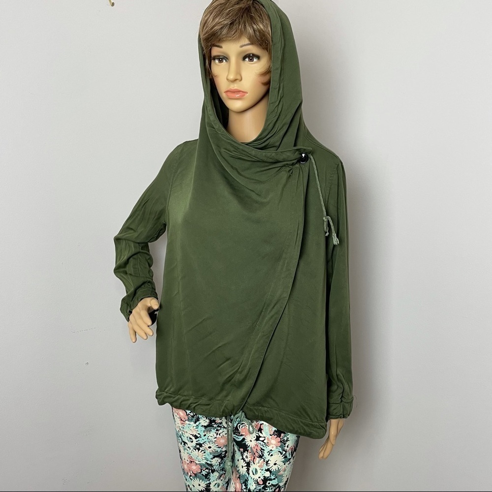 CALS Boho Hooded Jacket – Green – Size Large